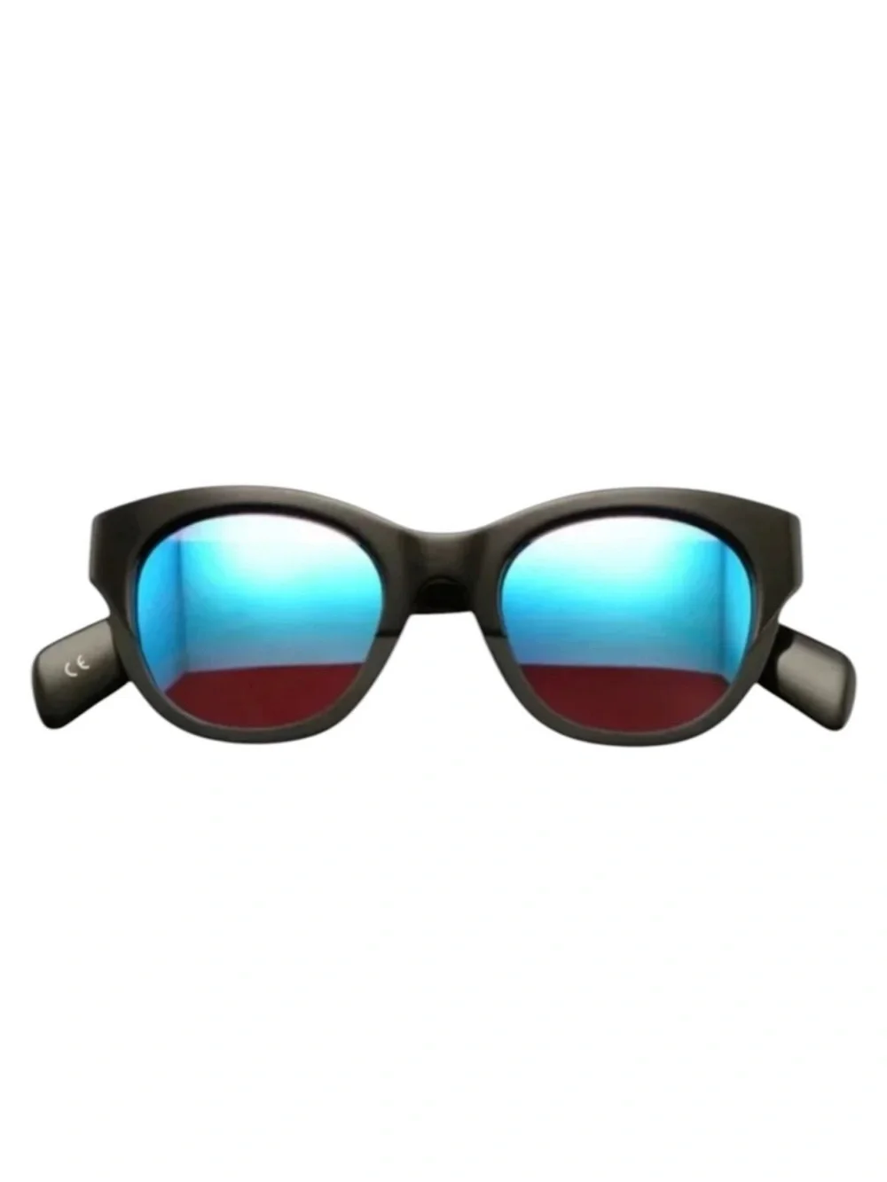 Wildfox Monroe Deluxe Sunglasses Black Blue Mirror Lens NWT